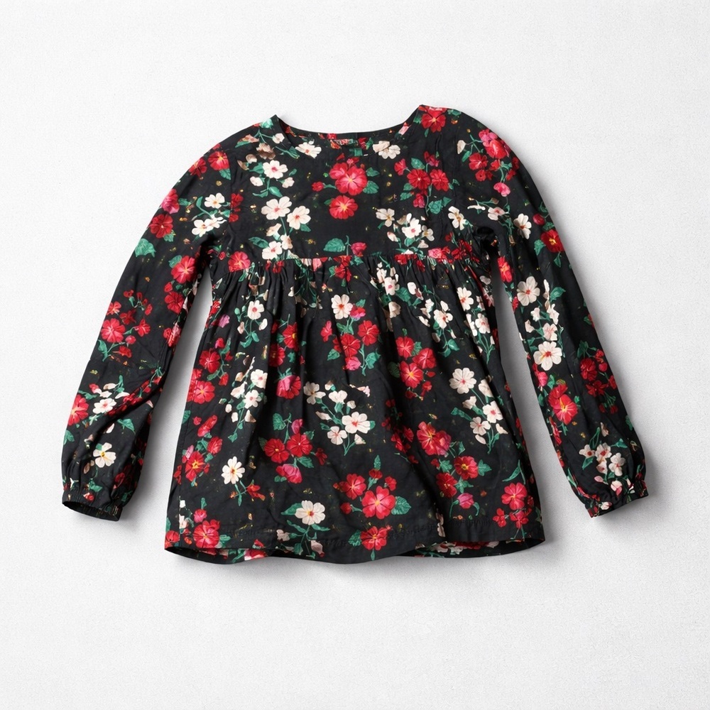 Carter's Black and Red Floral Kids Blouse
